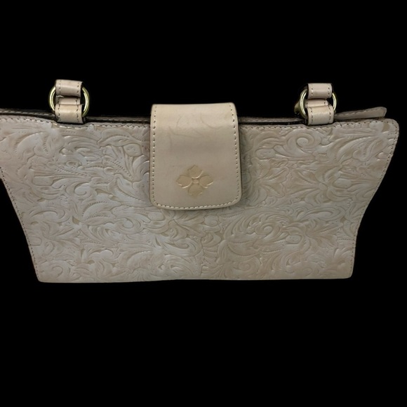 LOW START Patricia Nash Cream Embossed Leather Purse bag Inside is suede - Picture 2 of 11